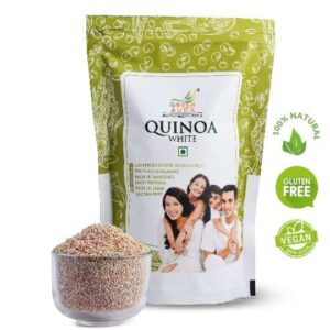 White And Bold Green Aura Quinoa Grain